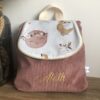 Sac à dos Enfant Lune Boho 🌙🌸 Personnalisé en Velours côtelé – Image 4