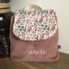 Sac à dos Enfant Petites fleurs 💐 Personnalisé en Velours côtelé – Image 10