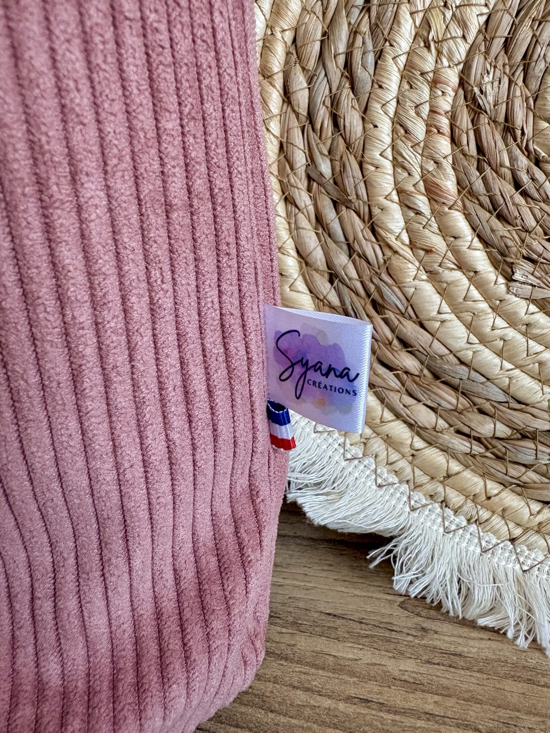 Sac à dos Enfant Fleurs Vintage Personnalisé en Velours côtelé – Image 4