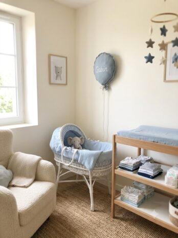 Ballon mural personnalisé en tissu – Cadeau de naissance artisanal