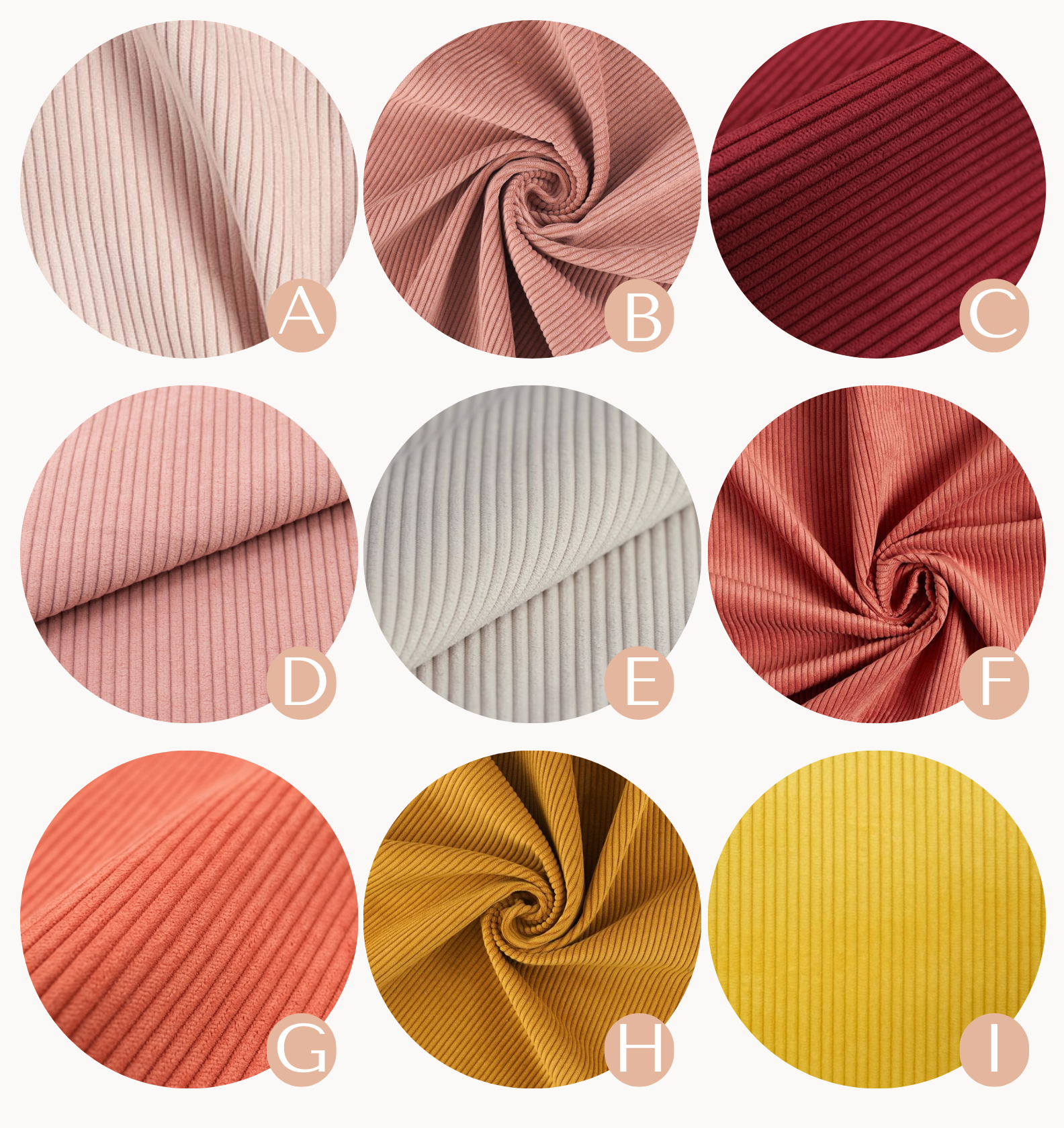 Choix couleur velours côtelé 1