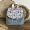 Sac à dos Enfant Petites fleurs 💐 Personnalisé en Velours côtelé – Image 9