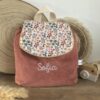 Sac à dos Enfant Petites fleurs 💐 Personnalisé en Velours côtelé – Image 2