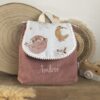 Sac à dos Enfant Lune Boho 🌙🌸 Personnalisé en Velours côtelé – Image 5