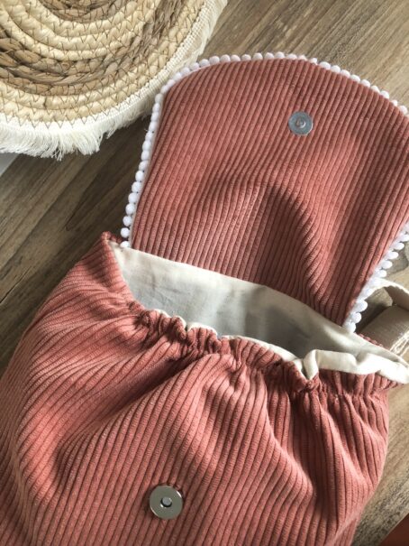 Sac à dos Enfant Petit renard 🦊🌈 Personnalisé en Velours côtelé – Image 5