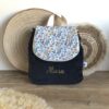 Sac à dos Enfant Petites fleurs 💐 Personnalisé en Velours côtelé – Image 4