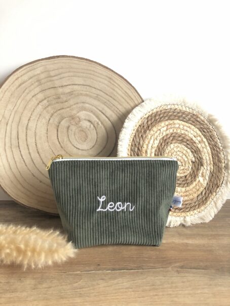 Trousse Personnalisée en Velours Côtelé – Image 3