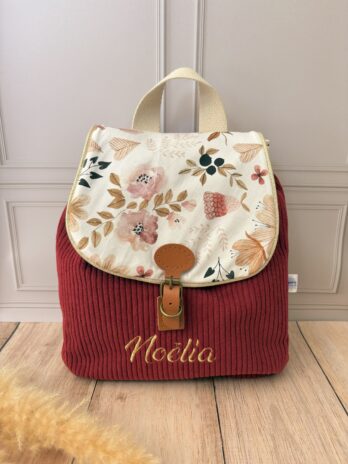 Sac à dos personnalisé Vintage – Fleurs sauvages