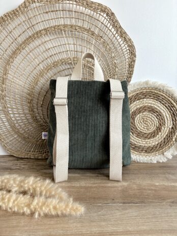 Sac à dos Enfant Ava 🌼 Personnalisé en Velours côtelé
