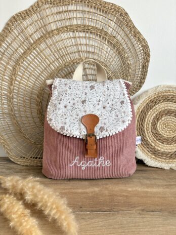 Sac à dos personnalisé Vintage – Douces Fleurs