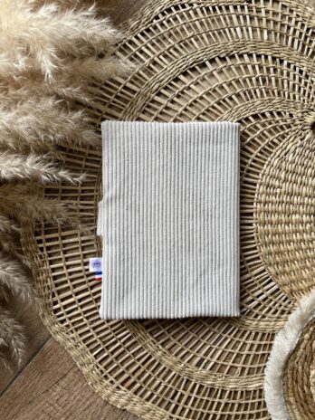 Protège carnet de santé personnalisé – Velours Côtelé Beige