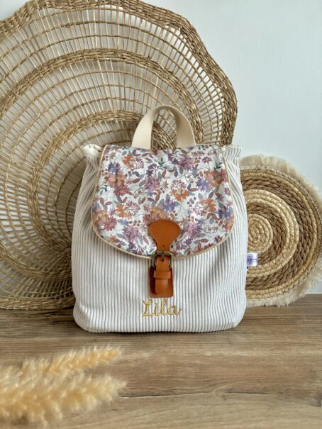 Sac à dos personnalisé Vintage - Fleurs vintages – Image 2