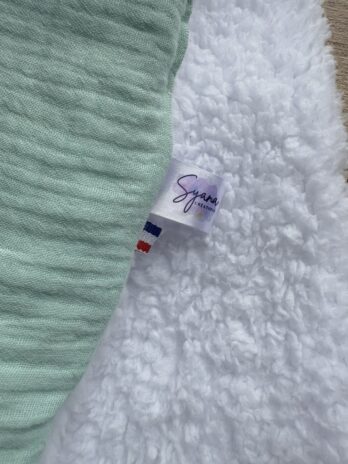Couverture personnalisée en double gaze – Menthe à l’eau