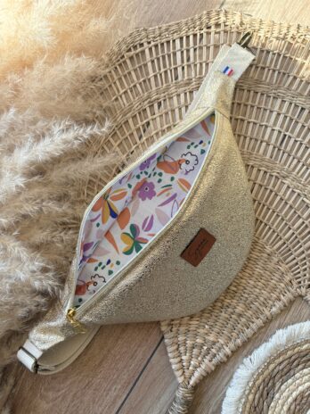 Sac Banane Similicuir Doré – Femme