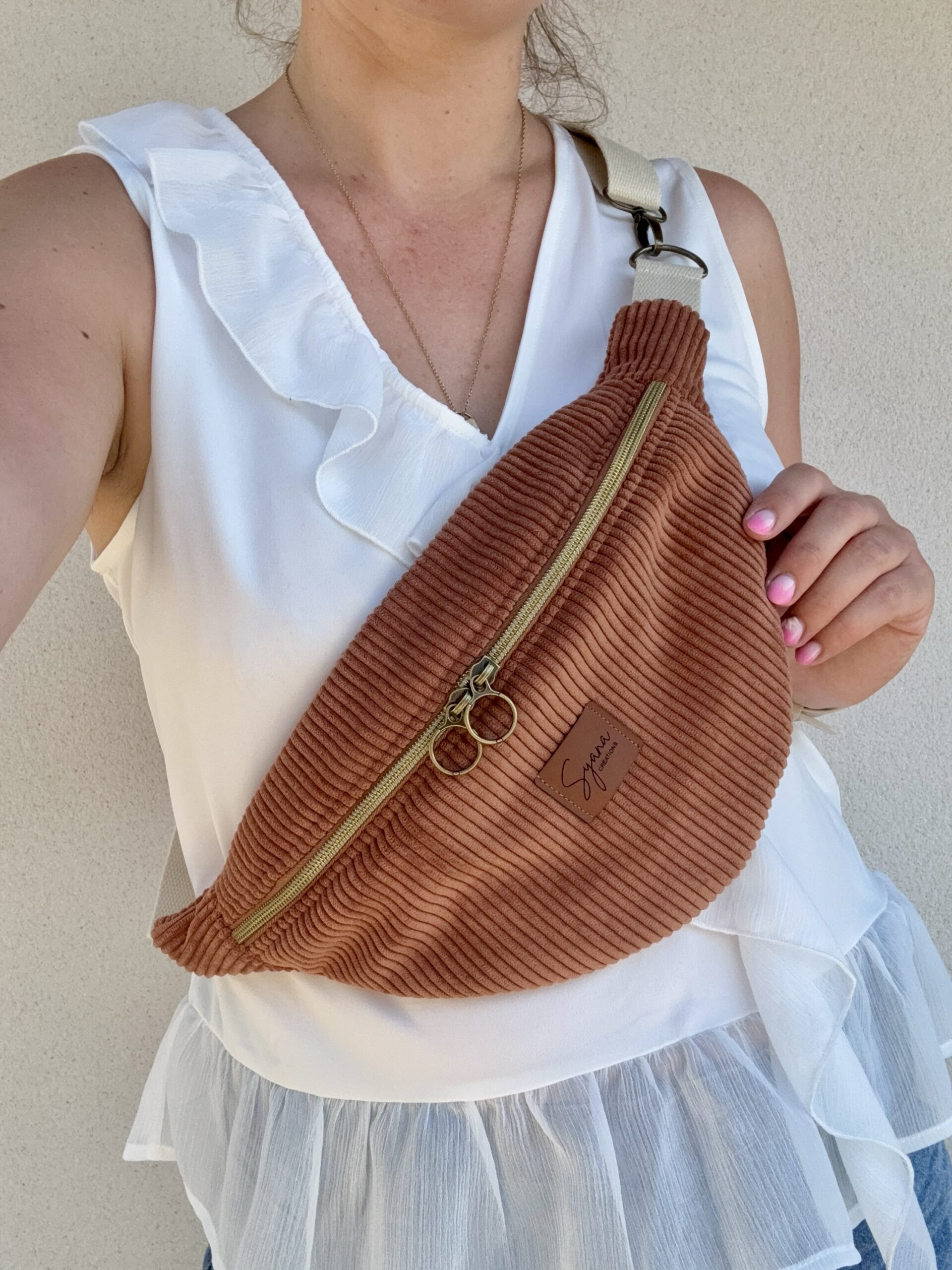 Sac Banane Velours Côtelé Marron - Homme – Image 3